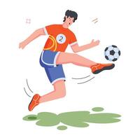 Football joueurs plat des illustrations vecteur