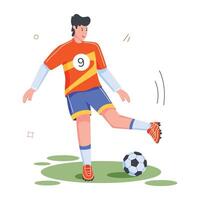 football joueurs plat des illustrations vecteur