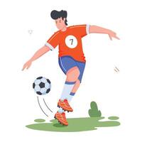 football joueurs plat des illustrations vecteur