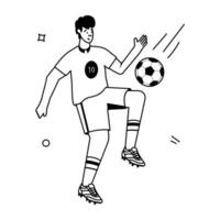 football joueurs plat des illustrations vecteur