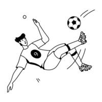 football joueurs plat des illustrations vecteur