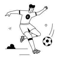 Football joueurs plat des illustrations vecteur