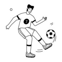 Football joueurs plat des illustrations vecteur