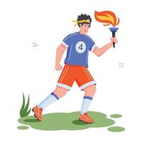 Football joueurs plat des illustrations vecteur