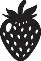 Frais saveur fraise symbole écarlate sensation fraise logo vecteur
