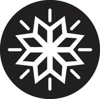 flocon de neige sérénité iconique logo emblème Arctique délice flocon de neige icône vecteur