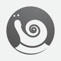 escargot logo illustration conception vecteur