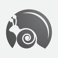 escargot logo illustration conception vecteur