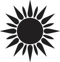 sunburst scintillait Soleil logo icône éternel éclat Soleil emblème vecteur