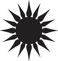 lumière du jour emblème Soleil badge sunburst scintillait Soleil logo icône vecteur