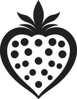 baie éclat fraise logo icône tentant piquant fraise symbolisme vecteur