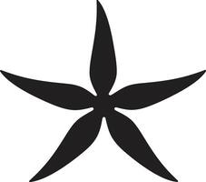 fond marin bijou noir étoile de mer insigne marée Signature étoile de mer badge vecteur
