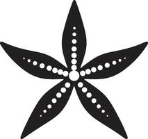 océanique élégance étoile de mer iconique emblème Marin charme noir étoile de mer vecteur