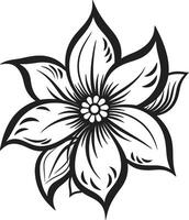 artistique pétale élégance monotone botanique Signature élégant iconique emblème vecteur