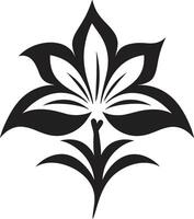 artistique pétale coiffant monochrome icône marque botanique élégance iconique emblème détail vecteur