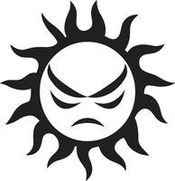 infernal solstice en colère Soleil roussi éclat noir ic Soleil vecteur