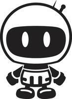 blastastique copain emblématique noir roboblast mascotte emblème vecteur