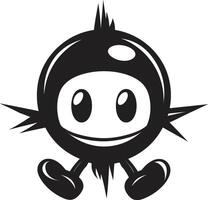 boom copain bot noir dynamiter drone emblématique emblème vecteur