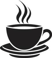 brassage délice café tasse dans noir arôme infusion noir de café tasse vecteur