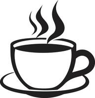 artistique arôme noir de café tasse caféine harmonie café tasse dans noir vecteur