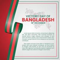 fond du jour de la victoire du bangladesh avec une carte en demi-teinte et un drapeau de ruban vecteur