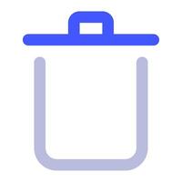 poubelle icône pour uiux, la toile, application, infographie, etc vecteur