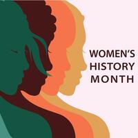 illustration coloré aux femmes histoire mois international journée vecteur