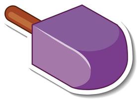 autocollant de dessin animé de bâton de crème glacée violet vecteur