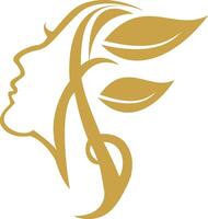 logo de femme de beauté vecteur