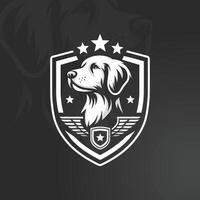 capitaine chien logo vecteur