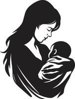 éternel tendresse de mère en portant enfant chéri des moments mère et bébé vecteur
