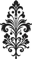 fleuri charme ancien emblème classique gravures noir filigrane vecteur