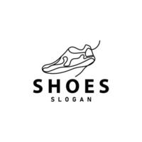 chaussure logo, minimaliste ligne style baskets chaussure conception Facile mode produit marque vecteur