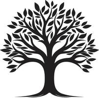 éternel croissance arbre icône forêt harmonie arbre icône symbole vecteur