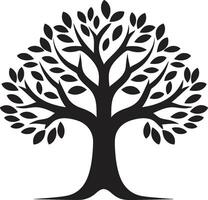 canopée essence arbre emblème conception verdoyant héritage iconique arbre logo icône vecteur