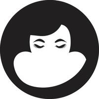 radiantselfaura élégant femme responsabilisation symbole responsabilisercourbemarque précision femme responsabilisation icône vecteur