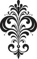 énigmatique fleurit décor élément conception floral chuchote logo icône vecteur