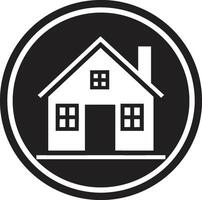 artistique maison la fusion moderne bungalow logo bungalow élégance dévoilé logo icône vecteur