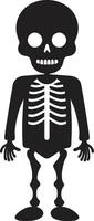 adorable osseux copain mignonne dynamique squelette copain plein corps vecteur