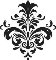 antique fleurir noir emblème élégant subtilités filigrane emblème vecteur