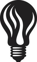 sculpture lumière noir ampoule ographie élégant les contrastes noir ampoule symbole vecteur