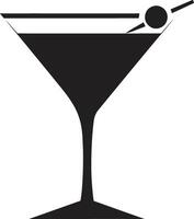 rafraîchissant charme noir cocktail emblématique marque élégant indulgence noir boisson ic représentation vecteur