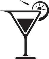 lisse mixologie noir cocktail emblématique symbolisme raffiné esprits noir boisson ic marque vecteur