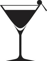 moderne mélanger noir boisson ic identité élégant libations noir cocktail emblématique concept vecteur