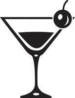 artistique infusion noir cocktail symbolique emblème moderne mélanger noir boisson ic identité vecteur