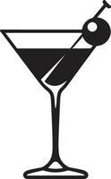 artistique esprits noir boisson ic symbolisme moderne verser noir cocktail emblématique représentation vecteur