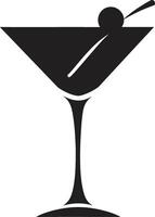 artistique mélanger noir boisson ic symbolisme moderne mélange noir cocktail emblématique marque vecteur