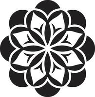 Zen essence monochromatique mandala dans élégant noir harmonie dévoilé noir mettant en valeur mandala modèle dans éclat vecteur