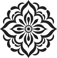 spirituel spirales élégant noir avec mandala dans Divin éclat mandala représentant lisse noir modèle vecteur