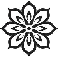harmonie dévoilé lisse noir mandala avec modèle énigmatique élégance avec complexe mandala modèle dans noir vecteur